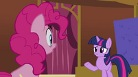 "You passed. You're the only Pinkie who kept staring at the wall!"