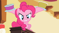 Pinkie Pie "assaulting" Spike with cake S2E10