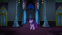 Twilight Changeling stays in the throne room area S6E25