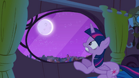 Twilight looking at the moon S4E26