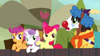 Apple Bloom tells Trouble Shoes to join in S5E6