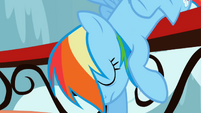 Dashie faints.