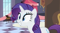 Rarity seems to be in a good mood today.