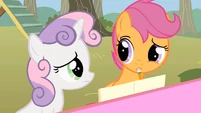 ...Sweetie Belle, I think your fabric is getting soaked.