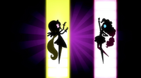 Silhouettes of Fluttershy and Pinkie Pie EG2