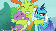 Thorax hugging Spike and Ember S7E15