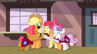 Cutie Mark Crusaders hoof-bump yay!