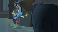 Discord dressed as a police officer S4E25