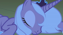 Princess Luna with her eyes closed.