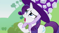 Rarity "can't keep her hat from falling apart!" S4E18