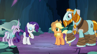 Rarity about to answer Rockhoof S7E26