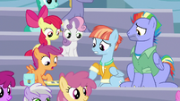 Scootaloo recounting Rarity Investigates! S7E7