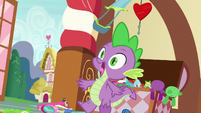 Spike shocked by the mess in the bakery S7E3