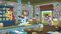 Mailponies in the back mailroom S8E10