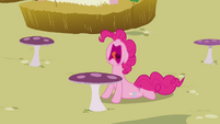 The face face Pinkie Pie makes is the "scream-face" she made in MMMystery on the Friendship Express.