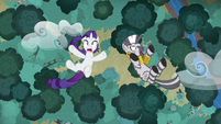 Rarity and Zecora falling out of the sky S8E11