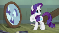 Rarity looking away from mirror S4E04