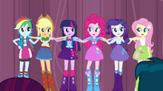 Twilight and friends arm in arm EG