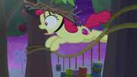 Apple Bloom leaps over tin cans S9E10