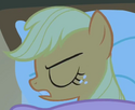 Applejack's eyelashes go underneath her freckles