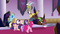 Discord surprised to see the Mane Six S9E2