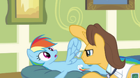 Doctor examines Rainbow Dash's wing S2E16