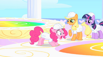 The rainbow must be supernova spicy because Pinkie is the same pony who eats her cupcakes with hot sauce.