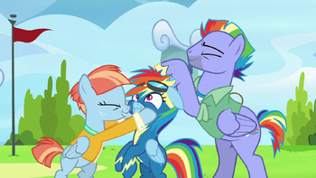 Rainbow Dash's parents start smothering her S7E7