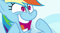 Rainbow Dash getting very giddy S8E5