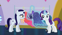 Rarity levitating Over the Moon dress S5E14