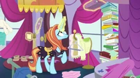 Sassy Saddles stacking her binders S7E6.png (955 KB) Sassy Saddles stacking her binders S7E6