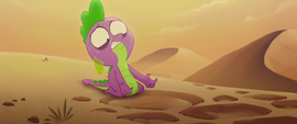 Spike pointing to a desert road MLPTM