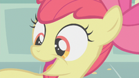 Apple Bloom believing she obtained her cutie mark S1E12