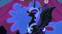 Nightmare Moon laughs after Rainbow Dash tries to charge at her S1E01