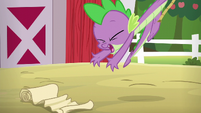 Spike yanked upward by the pulley rope S6E10