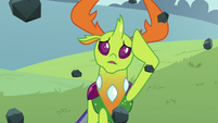 Thorax gets rained on by smaller rocks S7E15