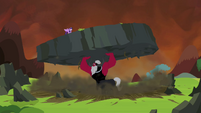 Tirek lifts a piece of the earth S4E26