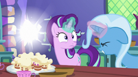Trixie casts transfiguration on Starlight's pastry bag S7E2