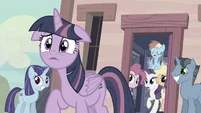 Twilight's "upset" that Fluttershy believes in the town's philosophy.