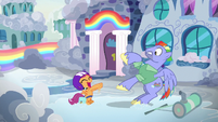 Bow Hothoof pulls his hoof away from Scootaloo S7E7