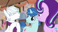 Double Diamond excitedly clapping his hooves S6E25