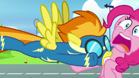 Spitfire crashes into Pinkie Pie S7E23