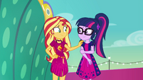 Sunset Shimmer cheers up Twilight EGSB