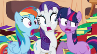 Twilight Sparkle Rainbow Dash Rarity Shocked S2E21