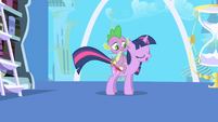 Twilight asks Spike to take a note S1E01