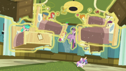 Flurry Heart levitating ponies and hospital beds S7E3