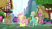 Fluttershy and Zephyr hear a whooshing sound S6E11