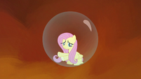 Fluttershy trapped in her bubble prison S4E26
