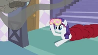 Rarity, you should've removed that BEFORE reaching the stairs!