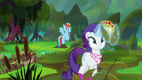 Rarity picking some mint leaves S8E17